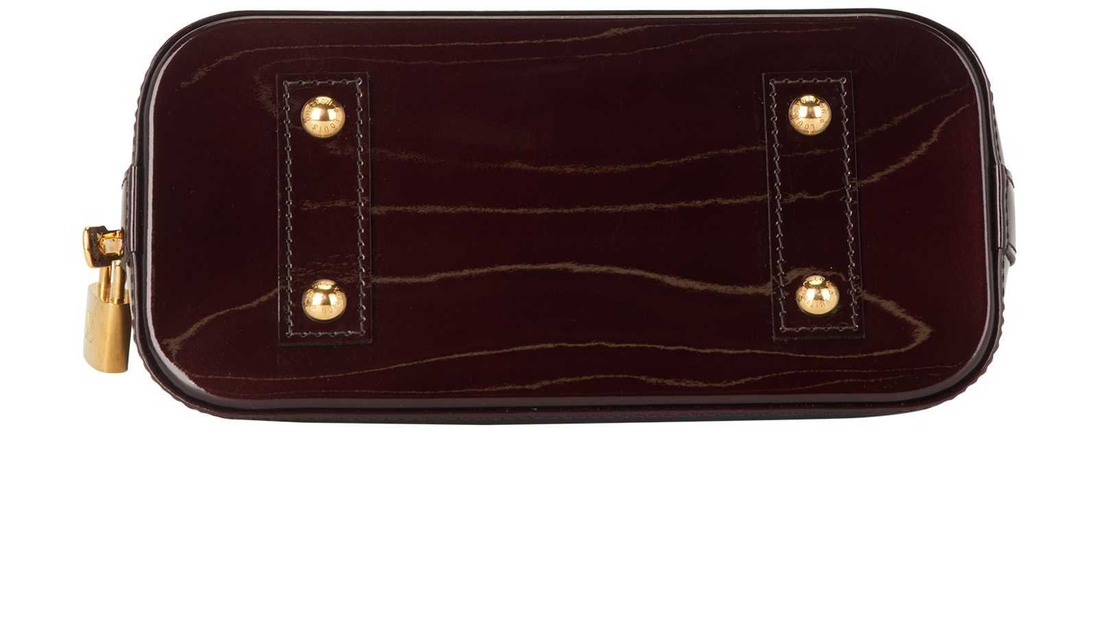 Alma BB, &pound;1,100, Handbags, Burgundy, Patent Leather, Top view